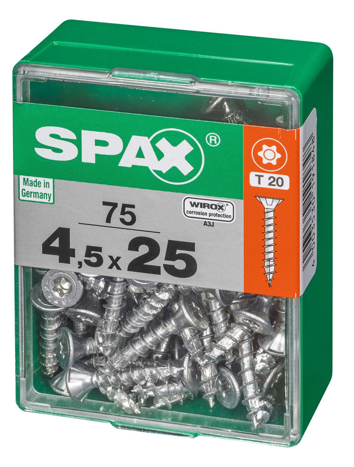 PLANA SPAX T-STAR PLUS T20 WIROX M 75 UD.