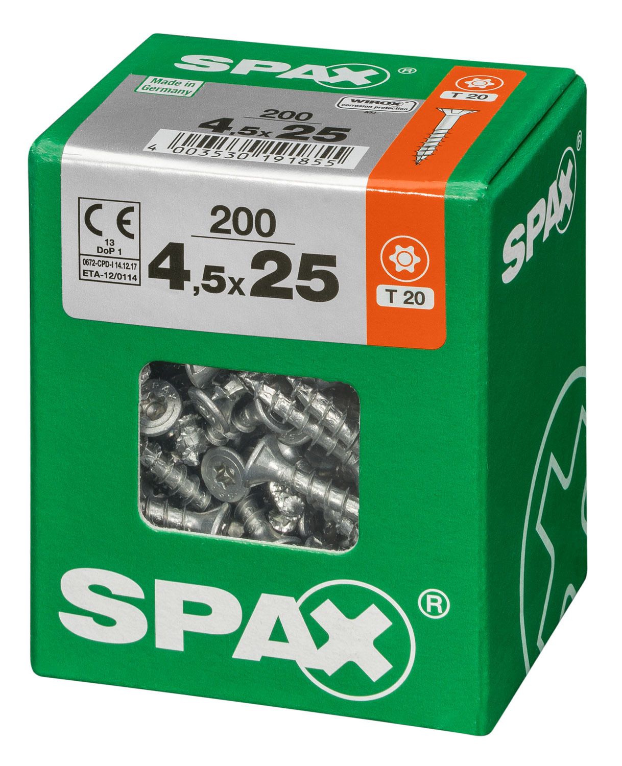 PLANA SPAX T-STAR PLUS T20 WIROX L 200 UD.
