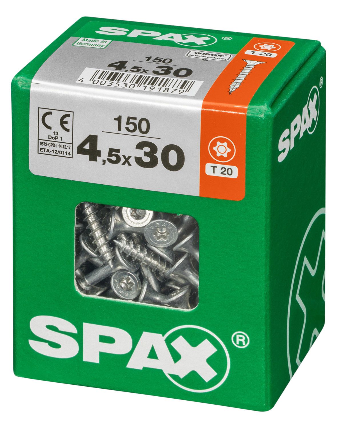 PLANA SPAX T-STAR PLUS T20 WIROX L 150 UD.