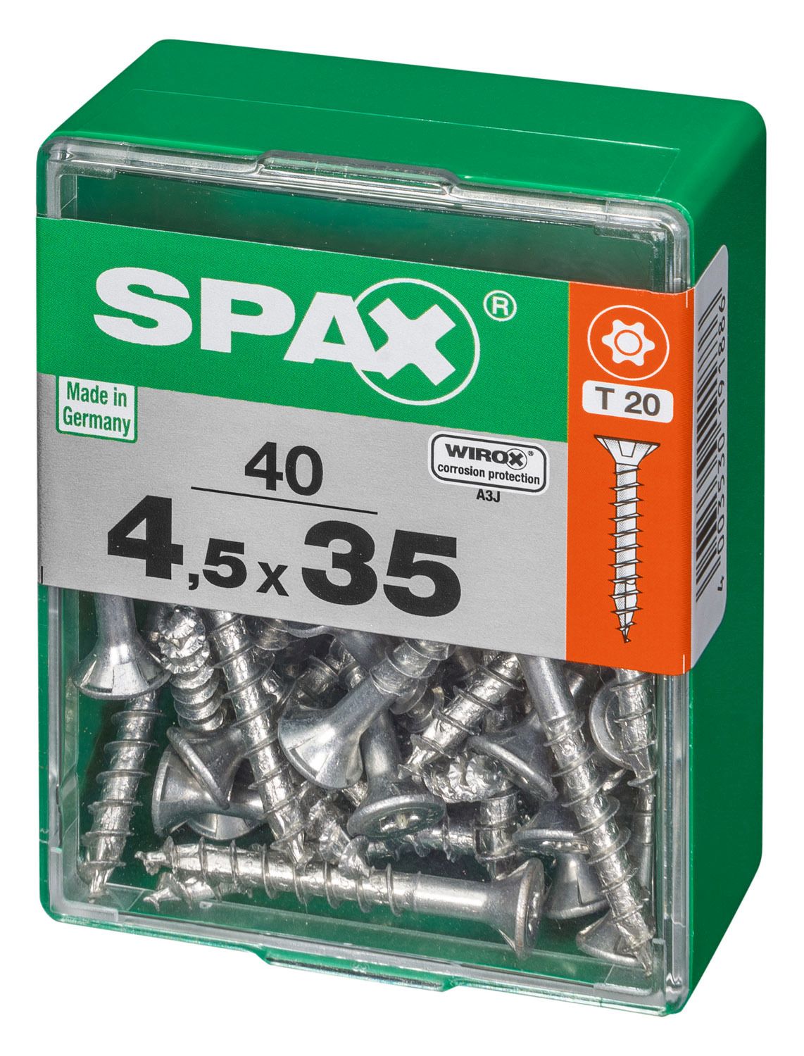 PLANA SPAX T-STAR PLUS T20 WIROX M 40 UD.