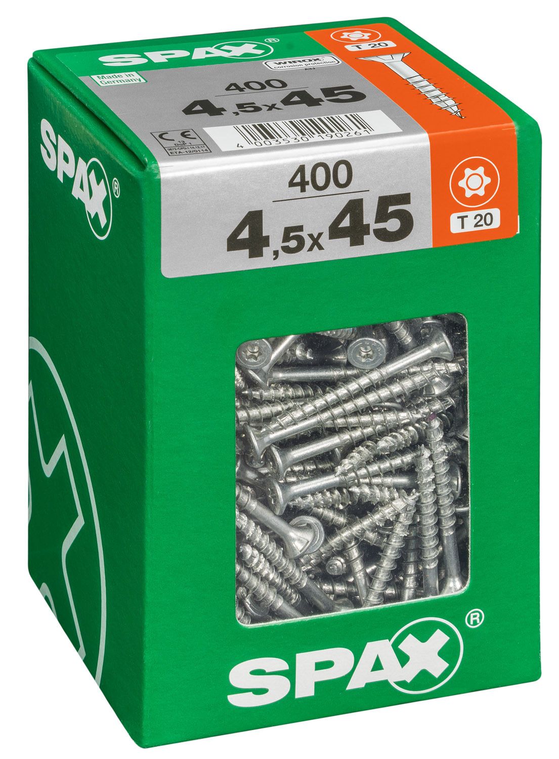 PLANA SPAX T-STAR PLUS T20 WIROX XXL 400 UD.