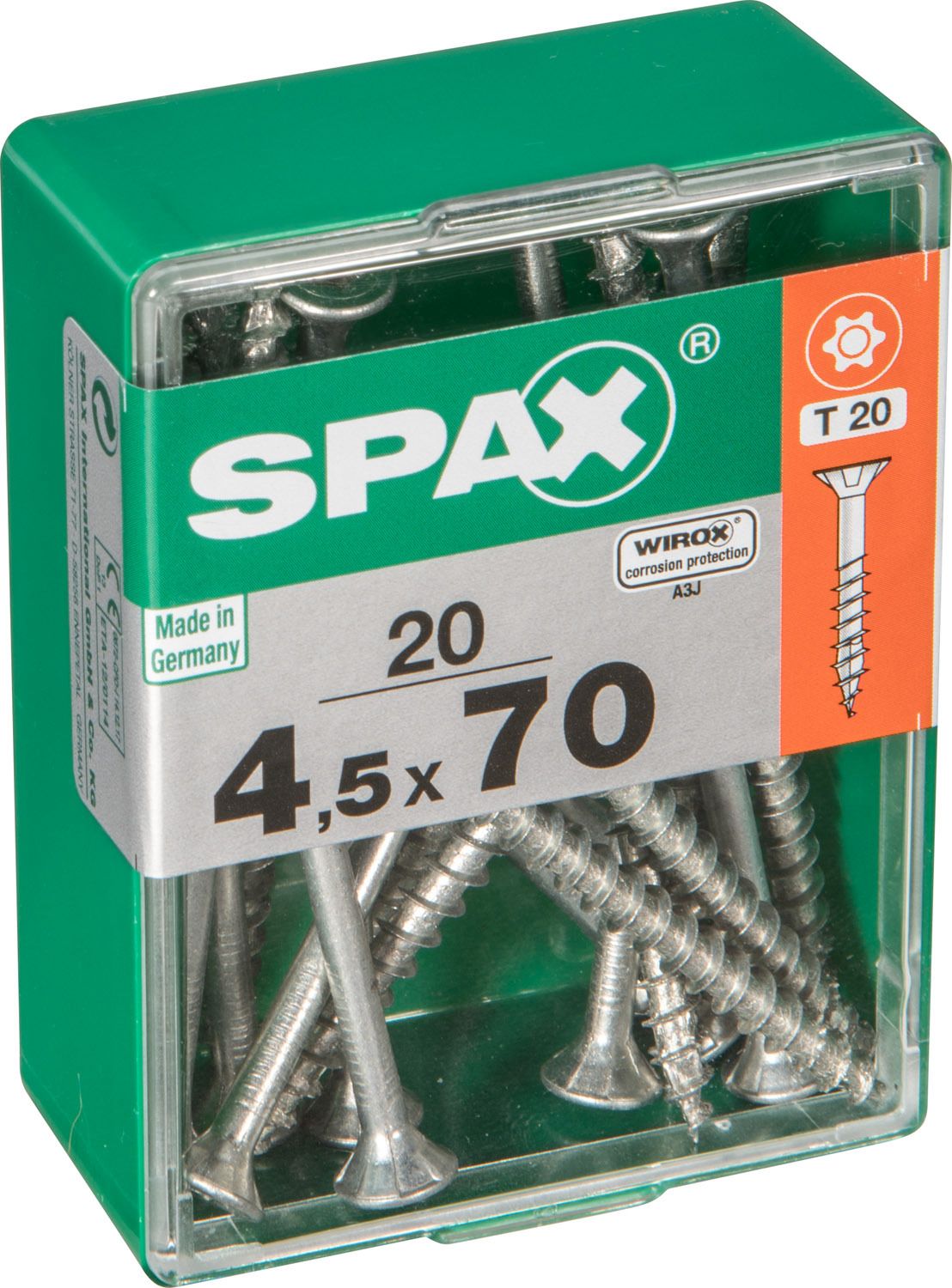 PLANA SPAX T-STAR PLUS T20 WIROX M 20 UD.