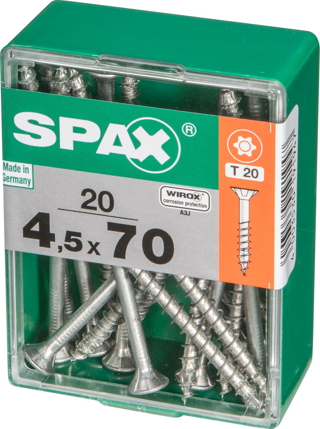 PLANA SPAX T-STAR PLUS T20 WIROX M 20 UD.