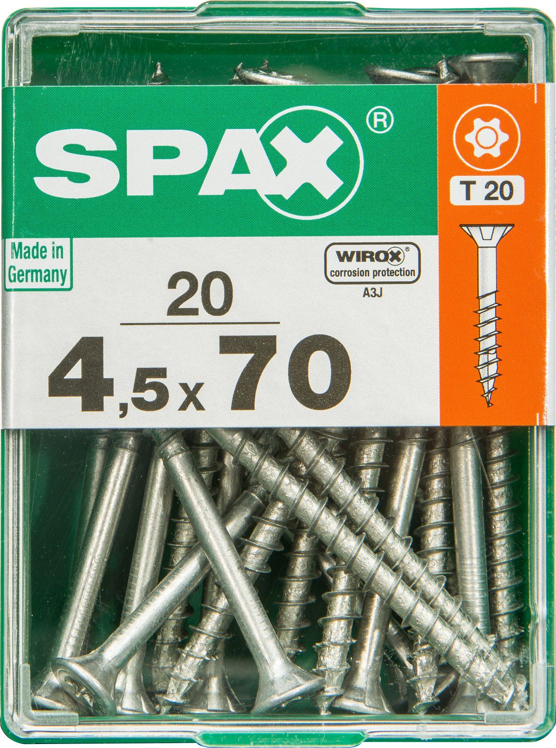 PLANA SPAX T-STAR PLUS T20 WIROX M 20 UD.