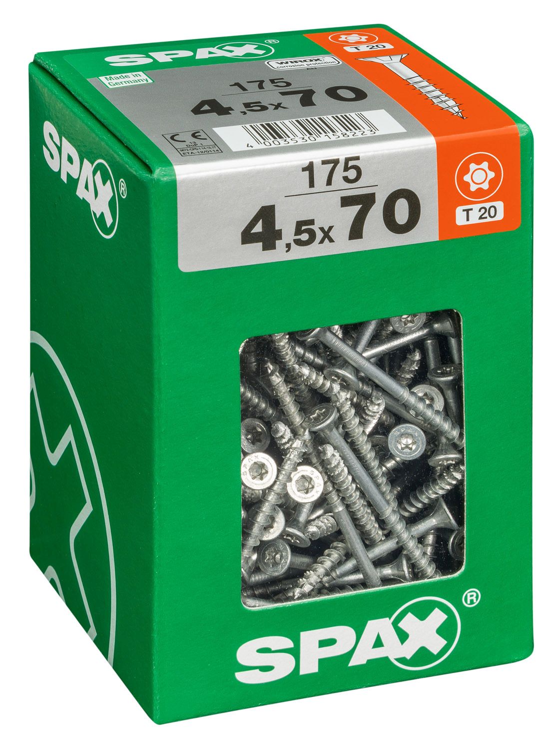 PLANA SPAX T-STAR PLUS T20 WIROX XXL 175 UD.