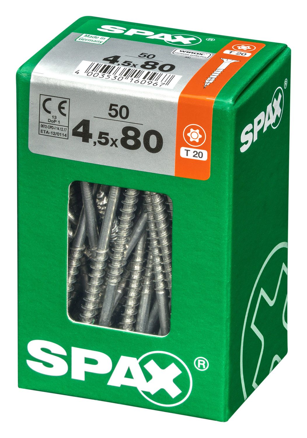 PLANA SPAX T-STAR PLUS T20 WIROX L 50 UD.