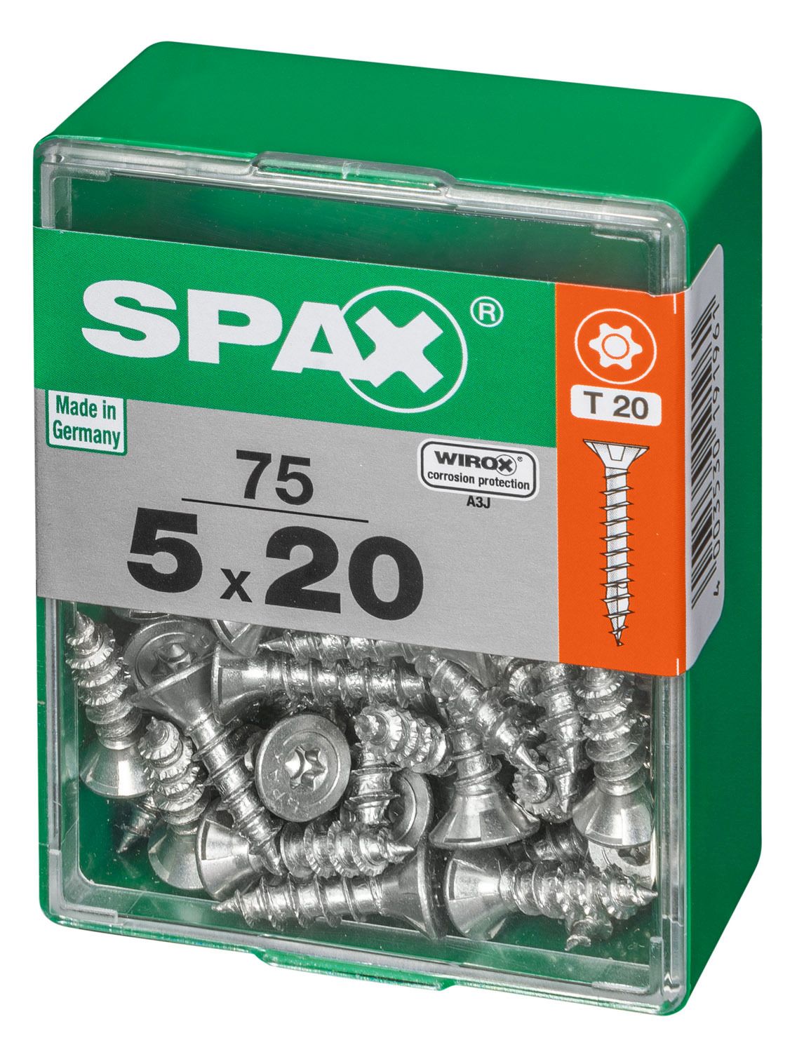 PLANA SPAX T-STAR PLUS T20 WIROX M 75 UD.