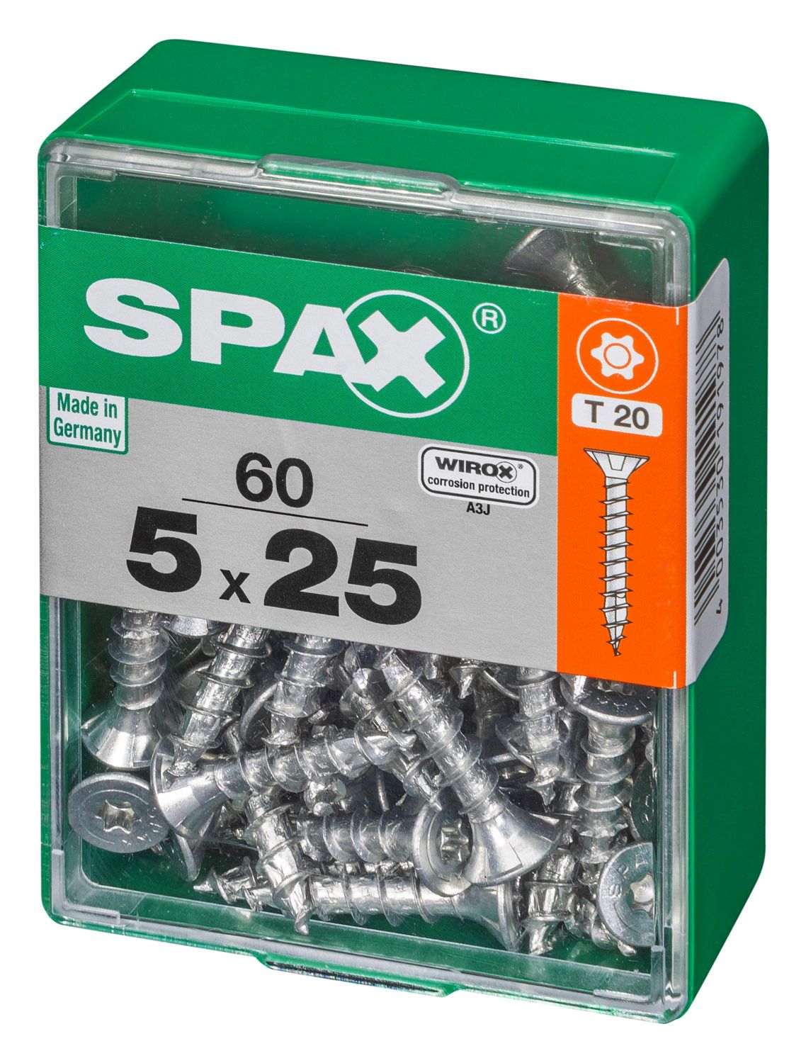 PLANA SPAX T-STAR PLUS T20 WIROX M 60 UD.