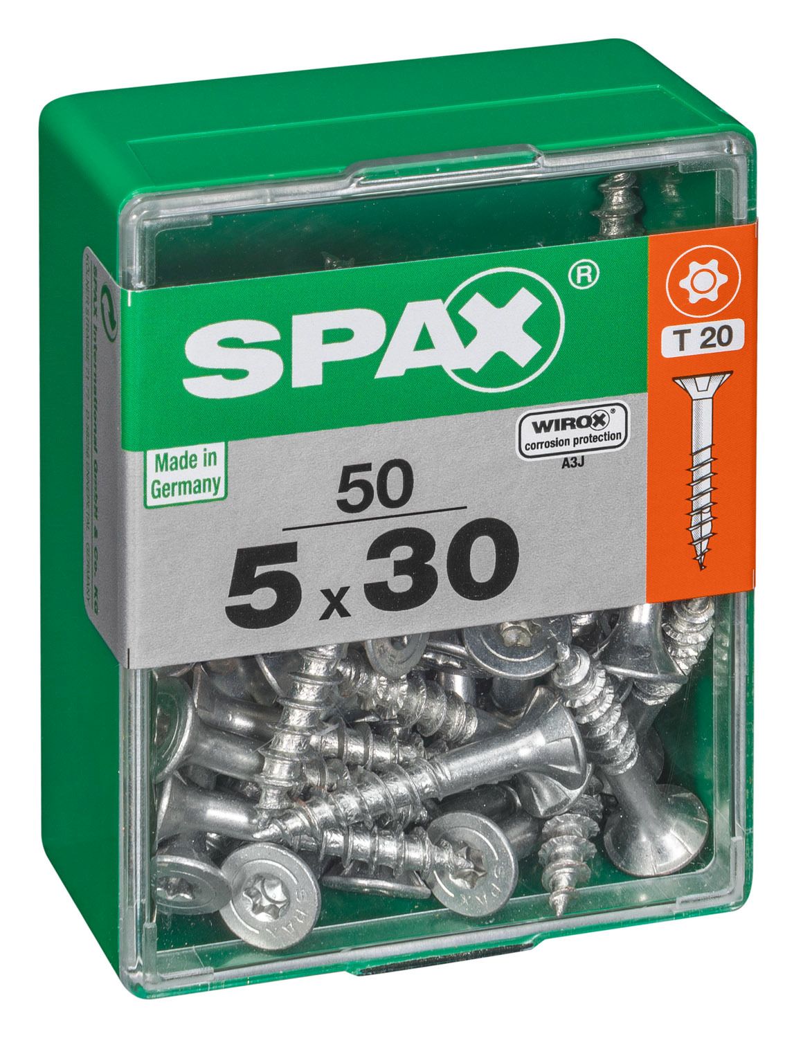 PLANA SPAX T-STAR PLUS T20 WIROX M 50 UD.