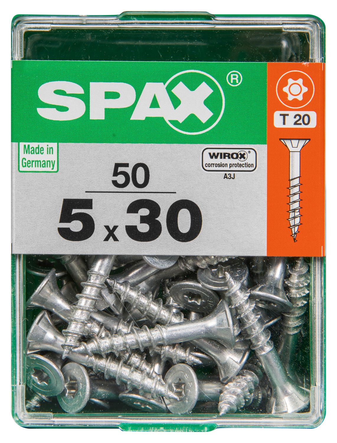 PLANA SPAX T-STAR PLUS T20 WIROX M 50 UD.