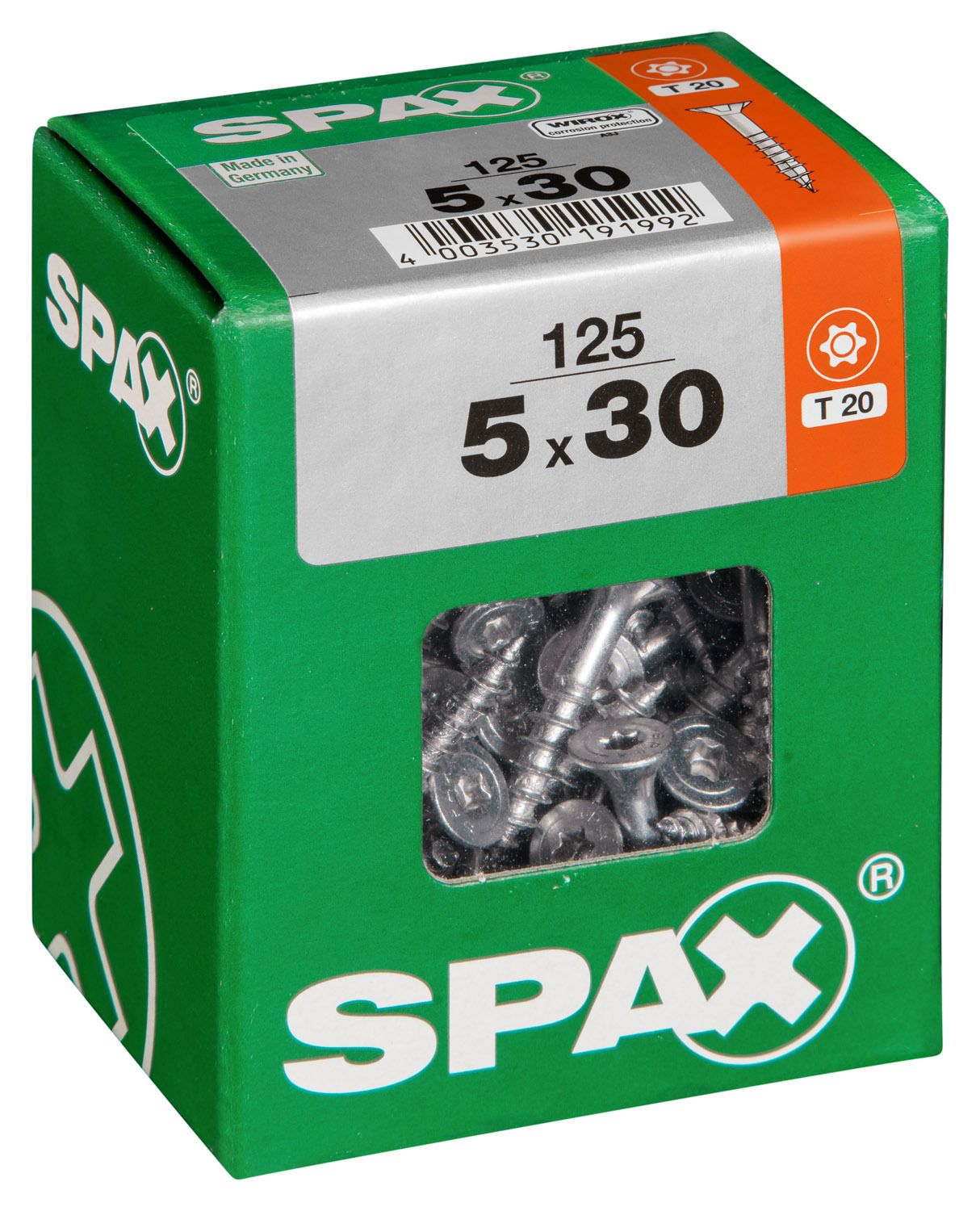 PLANA SPAX T-STAR PLUS T20 WIROX L 125 UD.