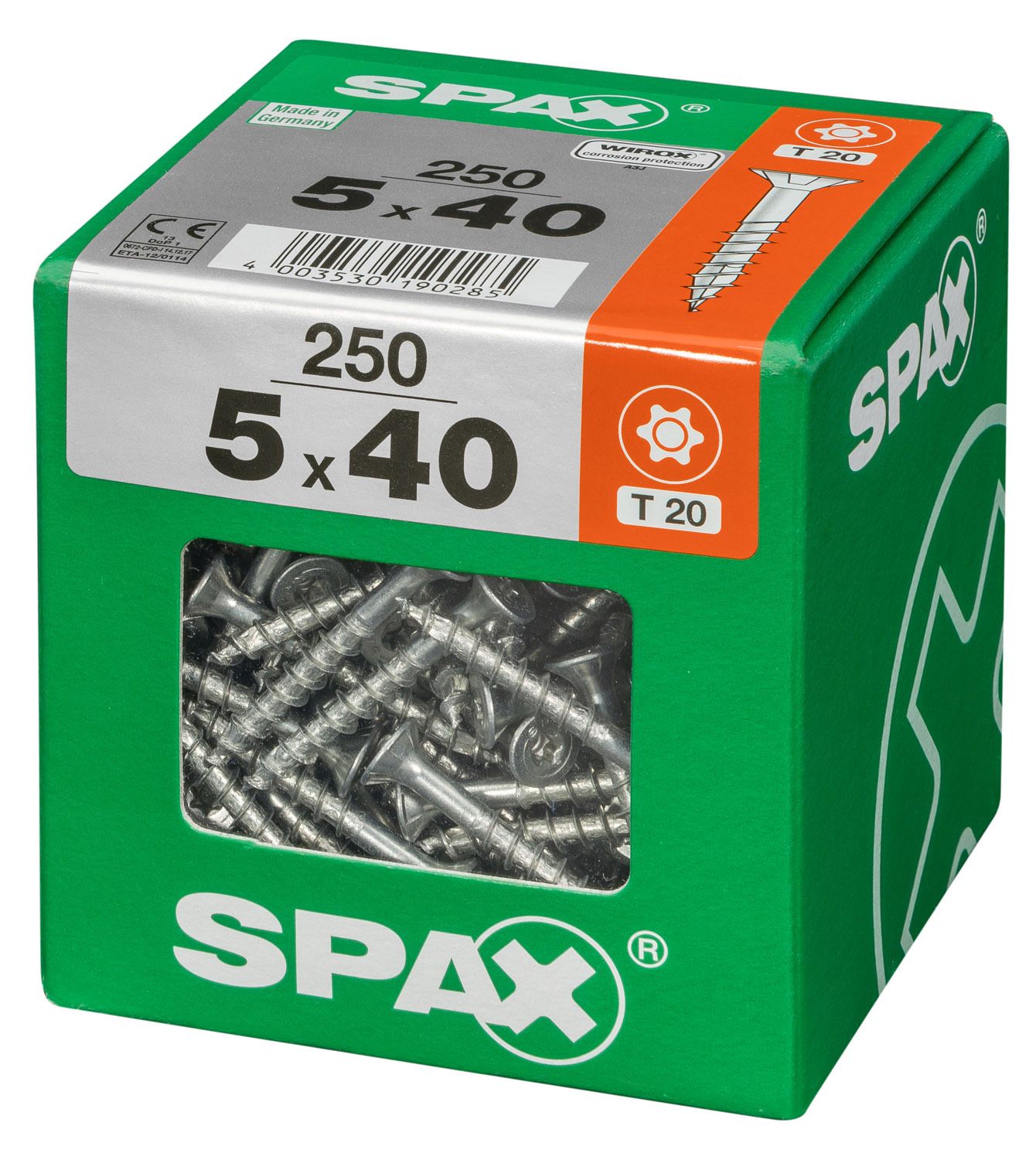 PLANA SPAX T-STAR PLUS T20 WIROX XXL 250 UD.