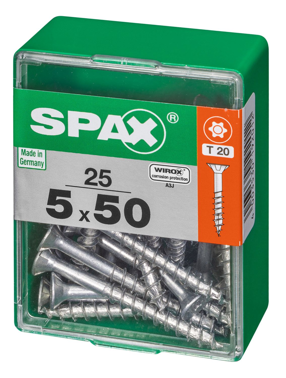 PLANA SPAX T-STAR PLUS T20 WIROX M 25 UD.