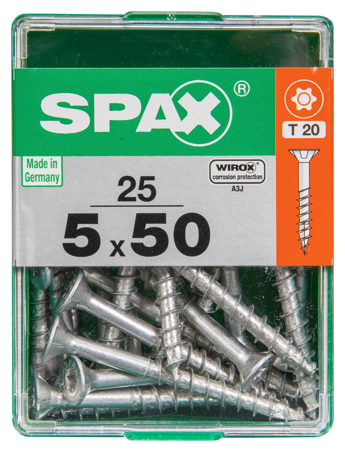 PLANA SPAX T-STAR PLUS T20 WIROX M 25 UD.