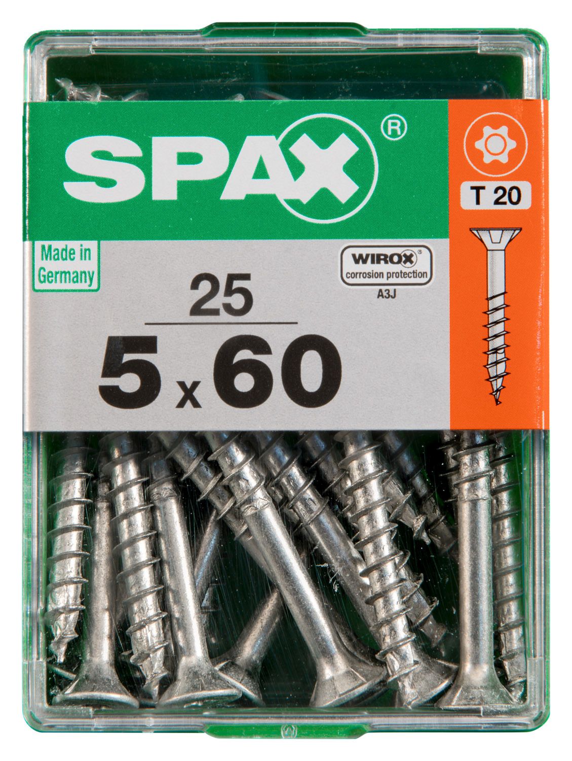 PLANA SPAX T-STAR PLUS T20 WIROX M 25 UD.