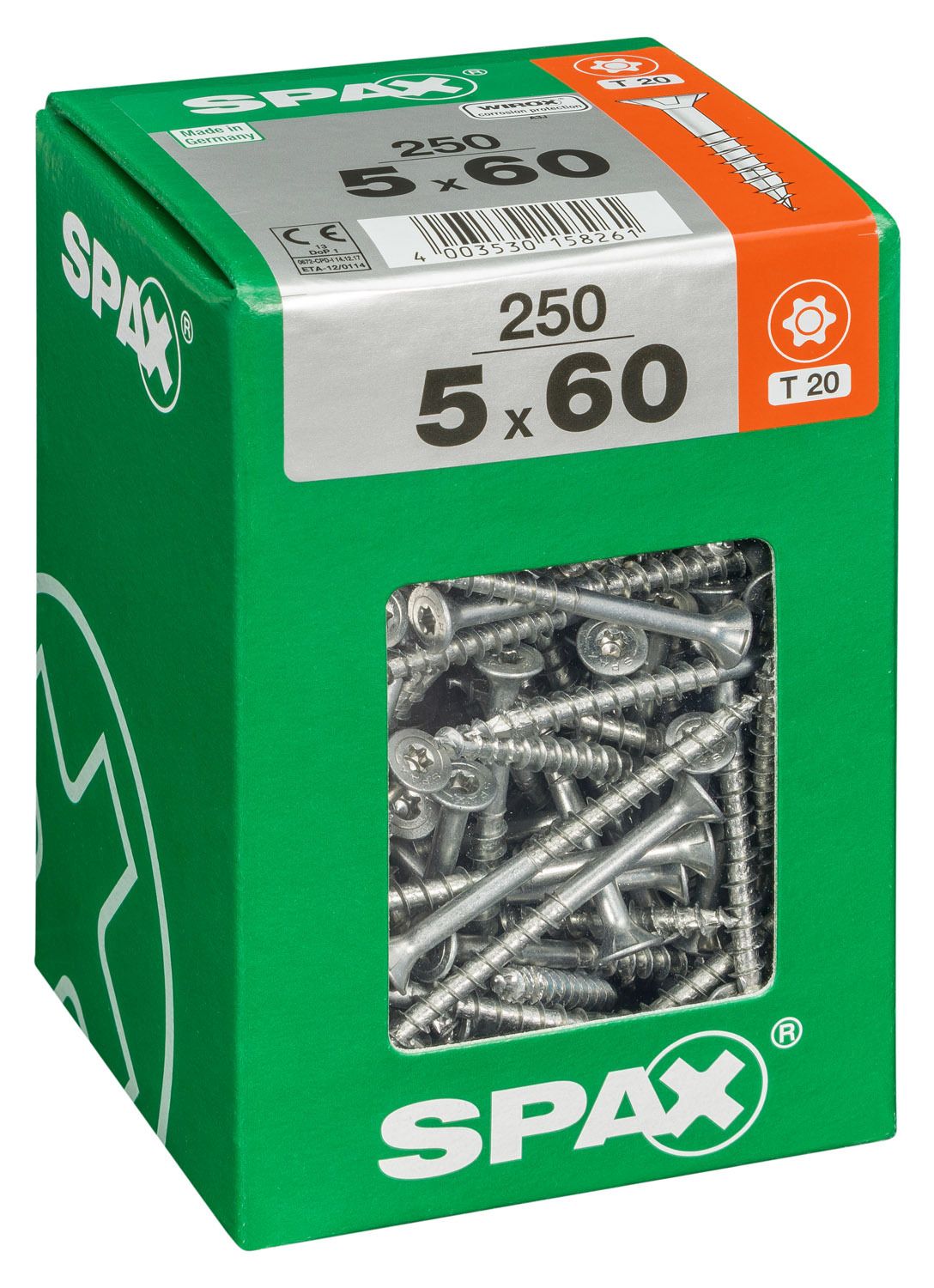 PLANA SPAX T-STAR PLUS T20 WIROX XXL 250 UD.