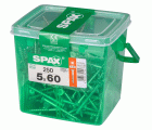 PLANA SPAX T-STAR PLUS T20 WIROX CAJA DE PLÁSTICO CON ASA M 250 UD.