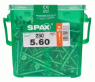 PLANA SPAX T-STAR PLUS T20 WIROX CAJA DE PLÁSTICO CON ASA M 250 UD.