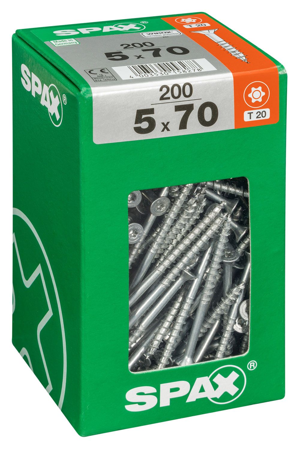 PLANA SPAX T-STAR PLUS T20 WIROX XXL 200 UD.