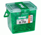 PLANA SPAX T-STAR PLUS T20 WIROX CAJA DE PLÁSTICO CON ASA M 200 UD.