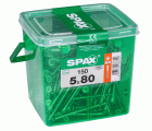 PLANA SPAX T-STAR PLUS T20 WIROX CAJA DE PLÁSTICO CON ASA M 150 UD.
