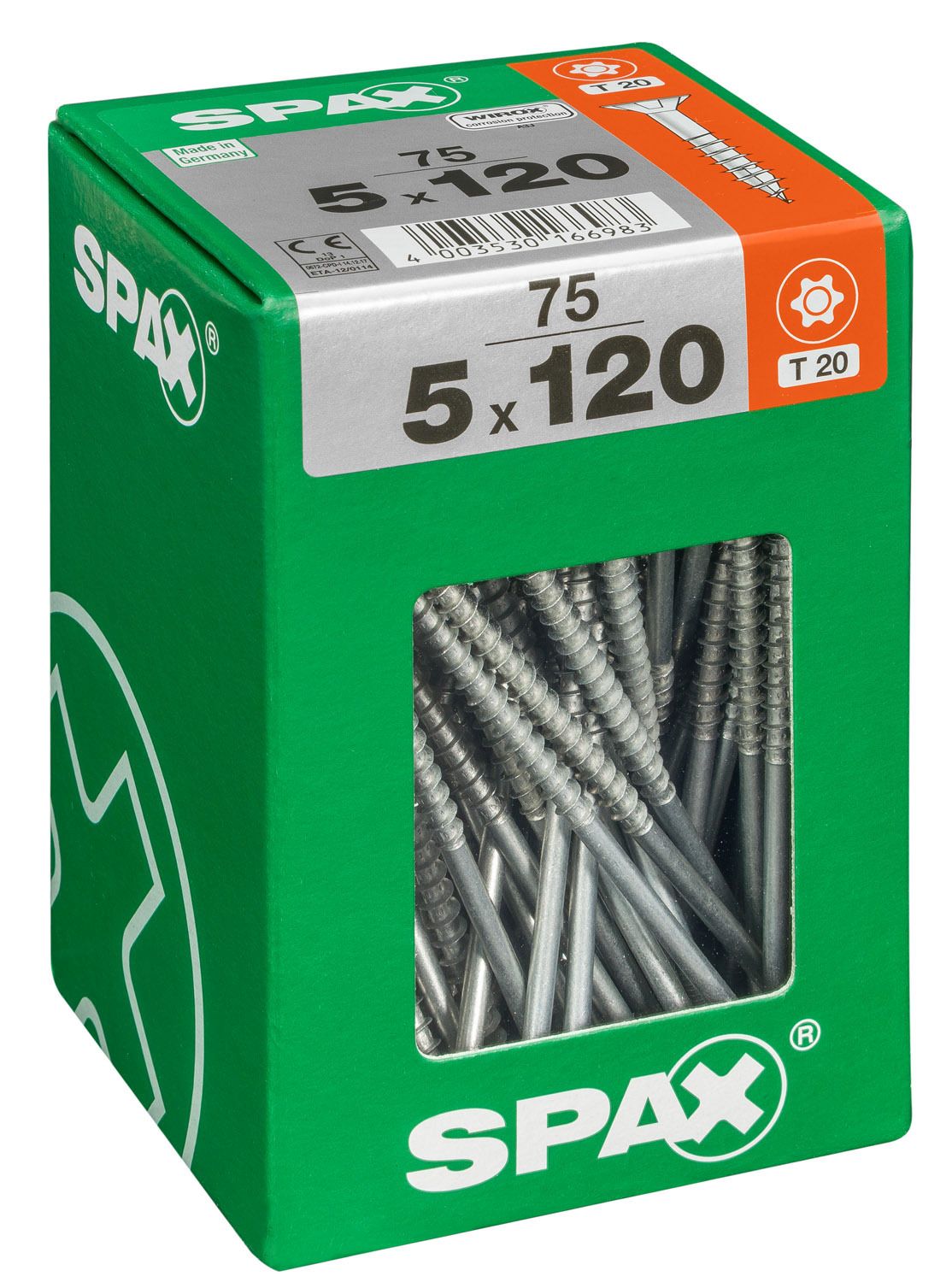 PLANA SPAX T-STAR PLUS T20 WIROX XXL 75 UD.