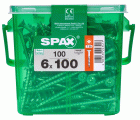 PLANA SPAX T-STAR PLUS T30 WIROX CAJA DE PLÁSTICO CON ASA M 100 UD.