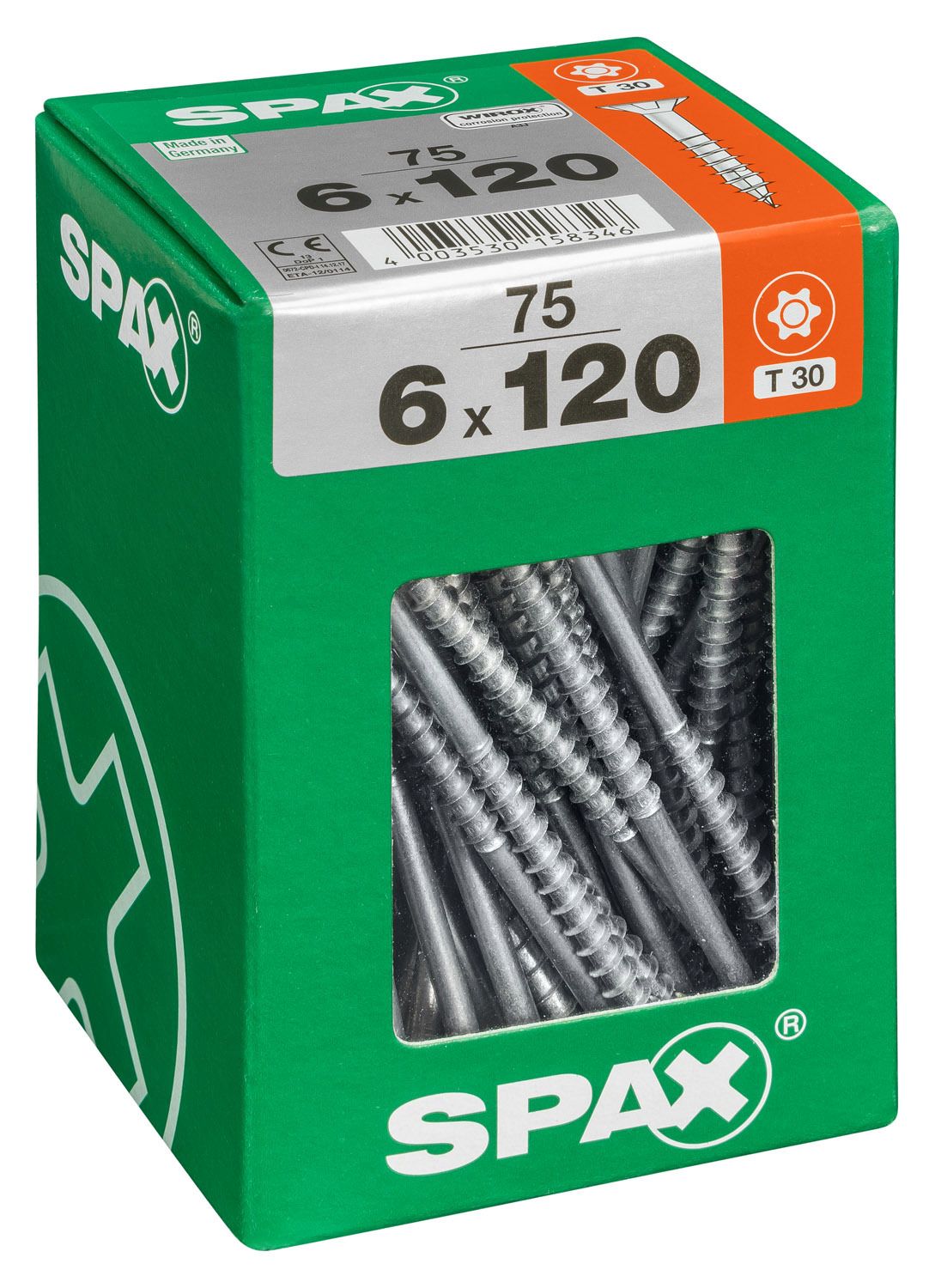 PLANA SPAX T-STAR PLUS T30 WIROX XXL 75 UD.