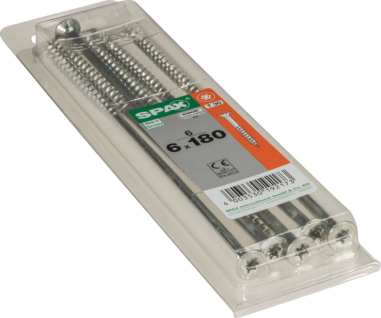 PLANA SPAX T-STAR PLUS T30 WIROX M 6 UD.