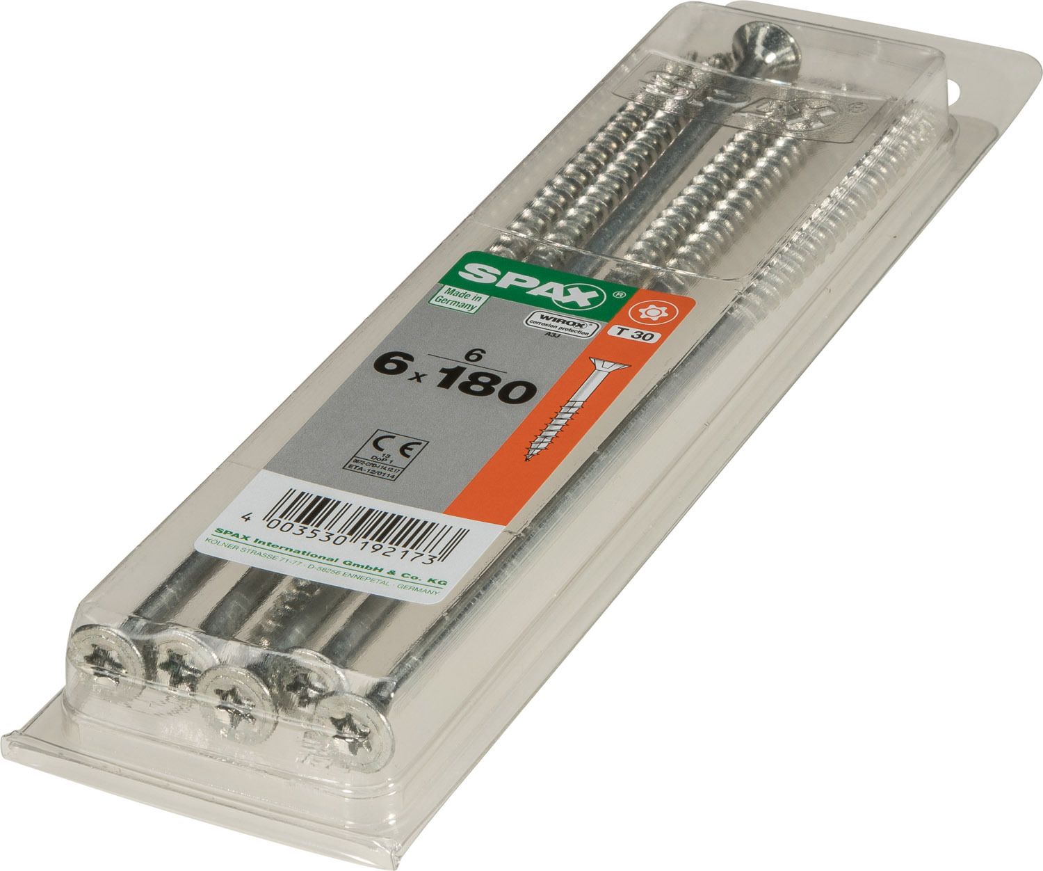 PLANA SPAX T-STAR PLUS T30 WIROX M 6 UD.