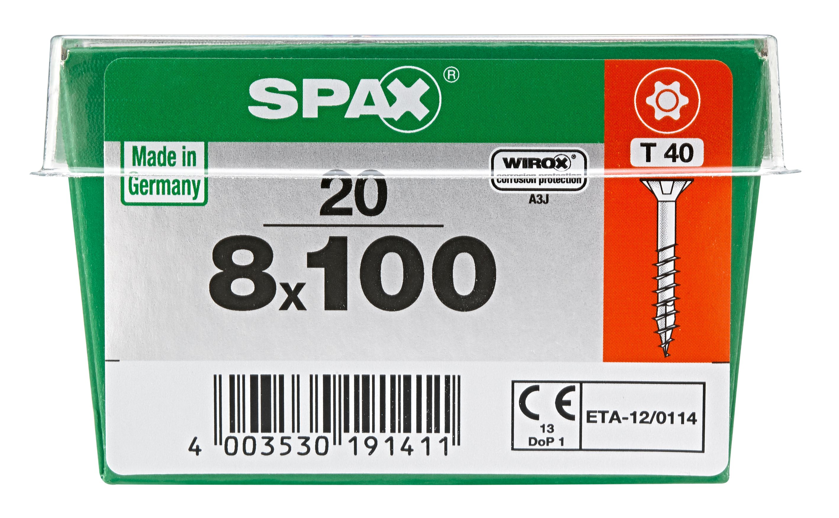 PLANA SPAX T-STAR PLUS T40 WIROX L-STK 20 UD.