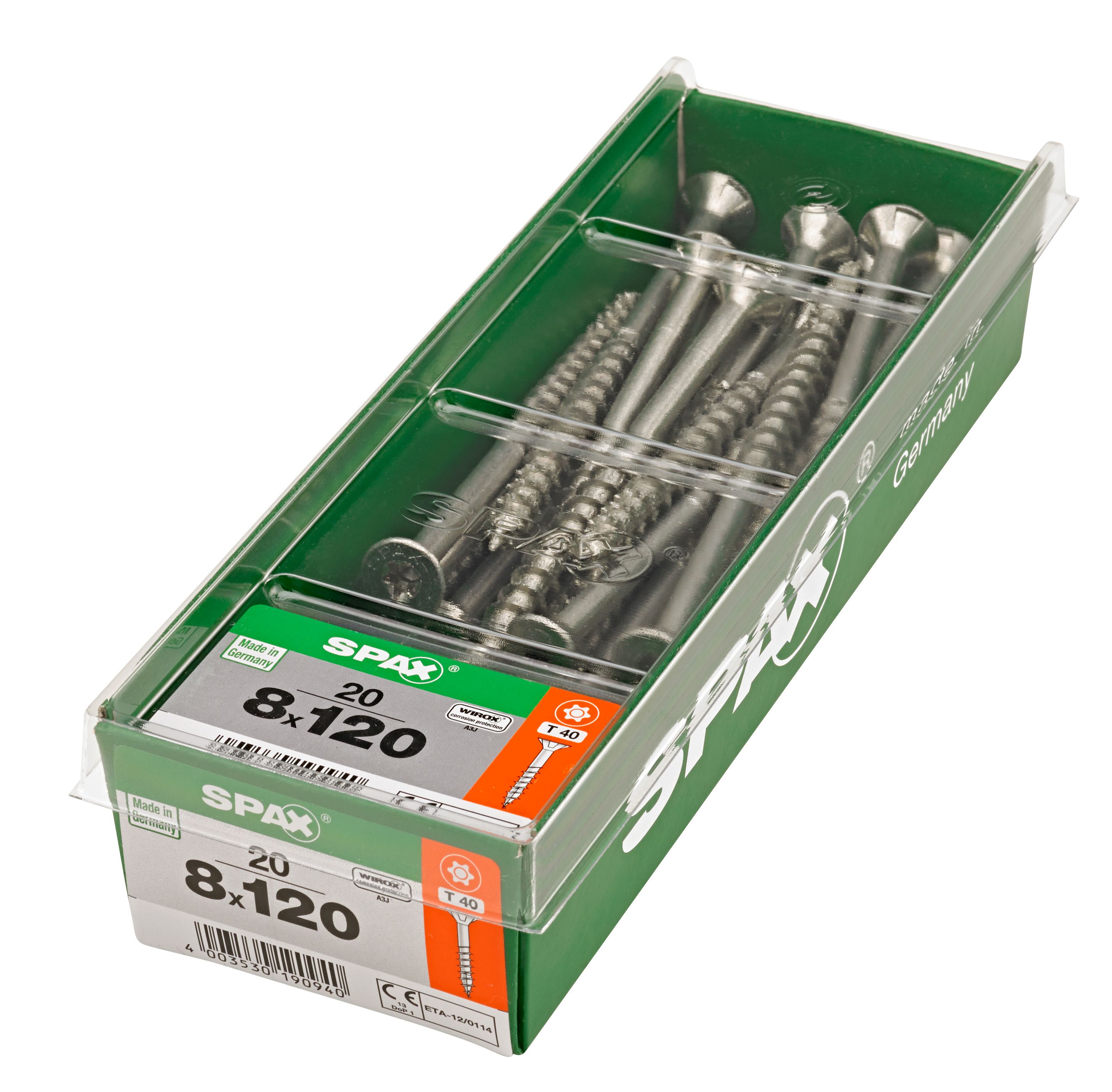 PLANA SPAX T-STAR PLUS T40 WIROX L-STK 20 UD.