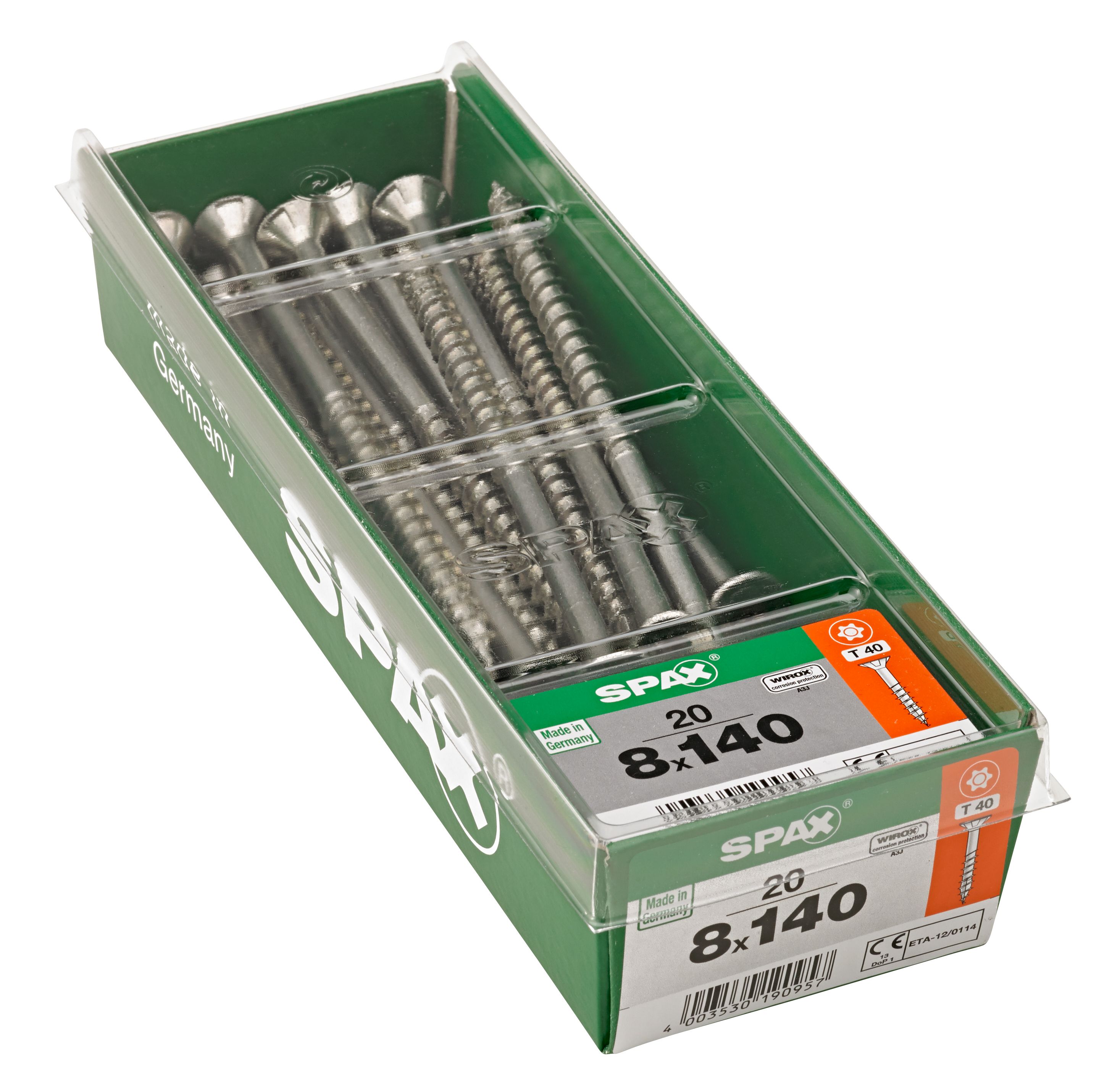 PLANA SPAX T-STAR PLUS T40 WIROX L-STK 20 UD.