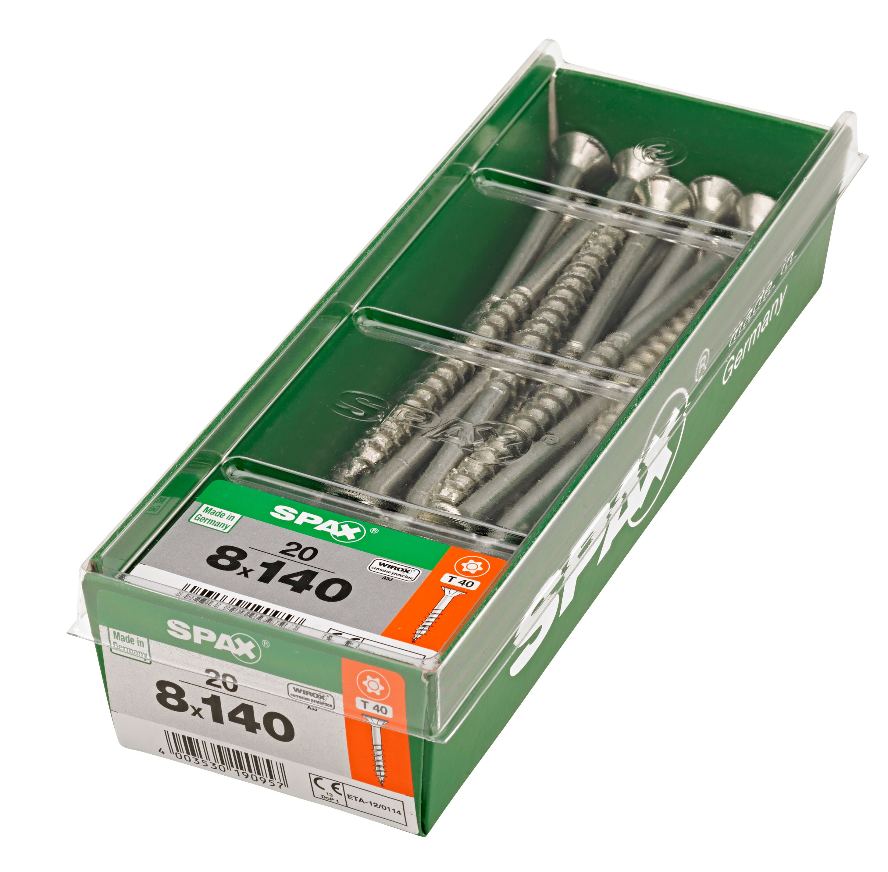 PLANA SPAX T-STAR PLUS T40 WIROX L-STK 20 UD.