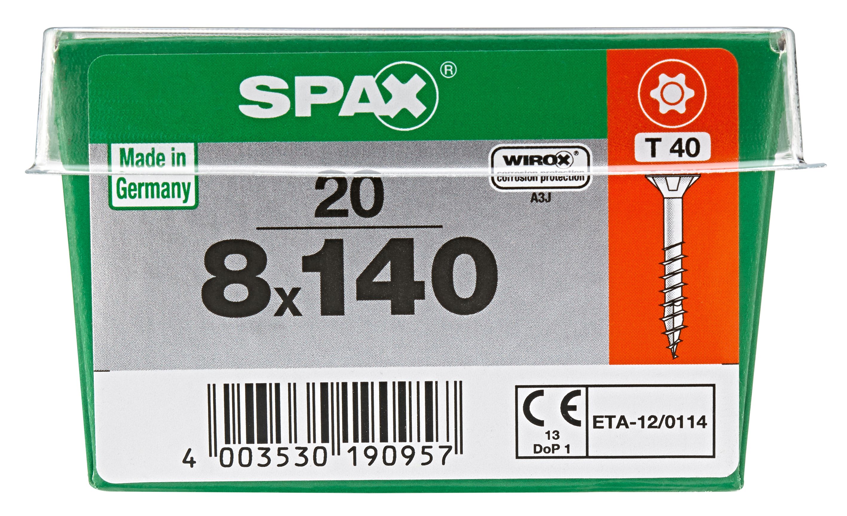 PLANA SPAX T-STAR PLUS T40 WIROX L-STK 20 UD.