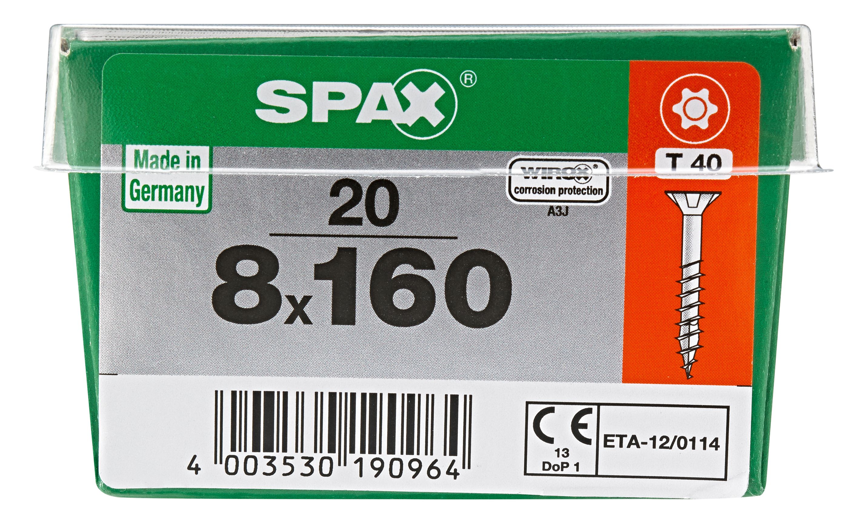 PLANA SPAX T-STAR PLUS T40 WIROX L-STK 20 UD.