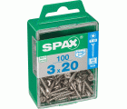 PLANA SPAX T-STAR PLUS T10 A2 INOXIDABLE M 100 UD.