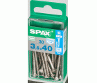 PLANA SPAX T-STAR PLUS T15 A2 INOXIDABLE S 30 UD.