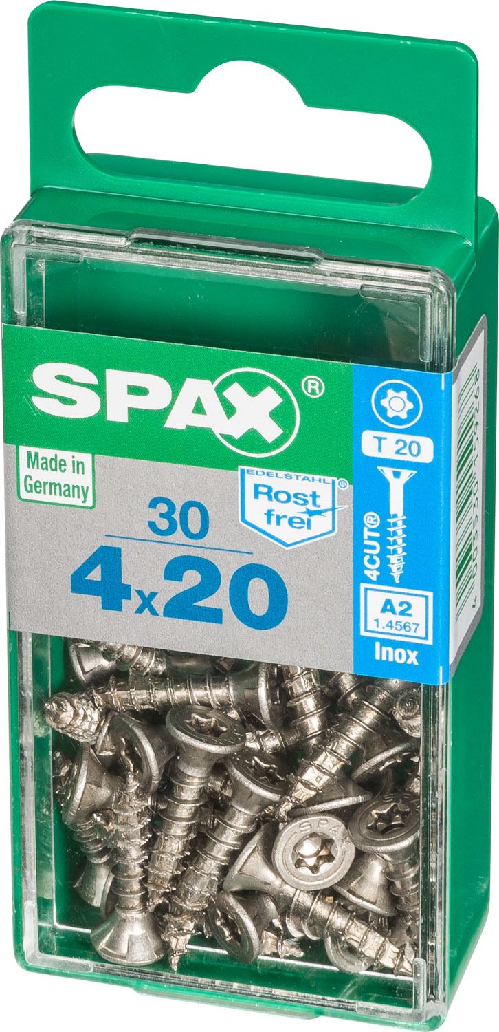 PLANA SPAX T-STAR PLUS T20 A2 INOXIDABLE S 30 UD.