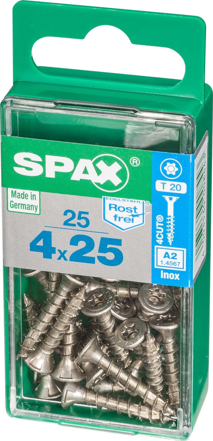 PLANA SPAX T-STAR PLUS T20 A2 INOXIDABLE S 25 UD.