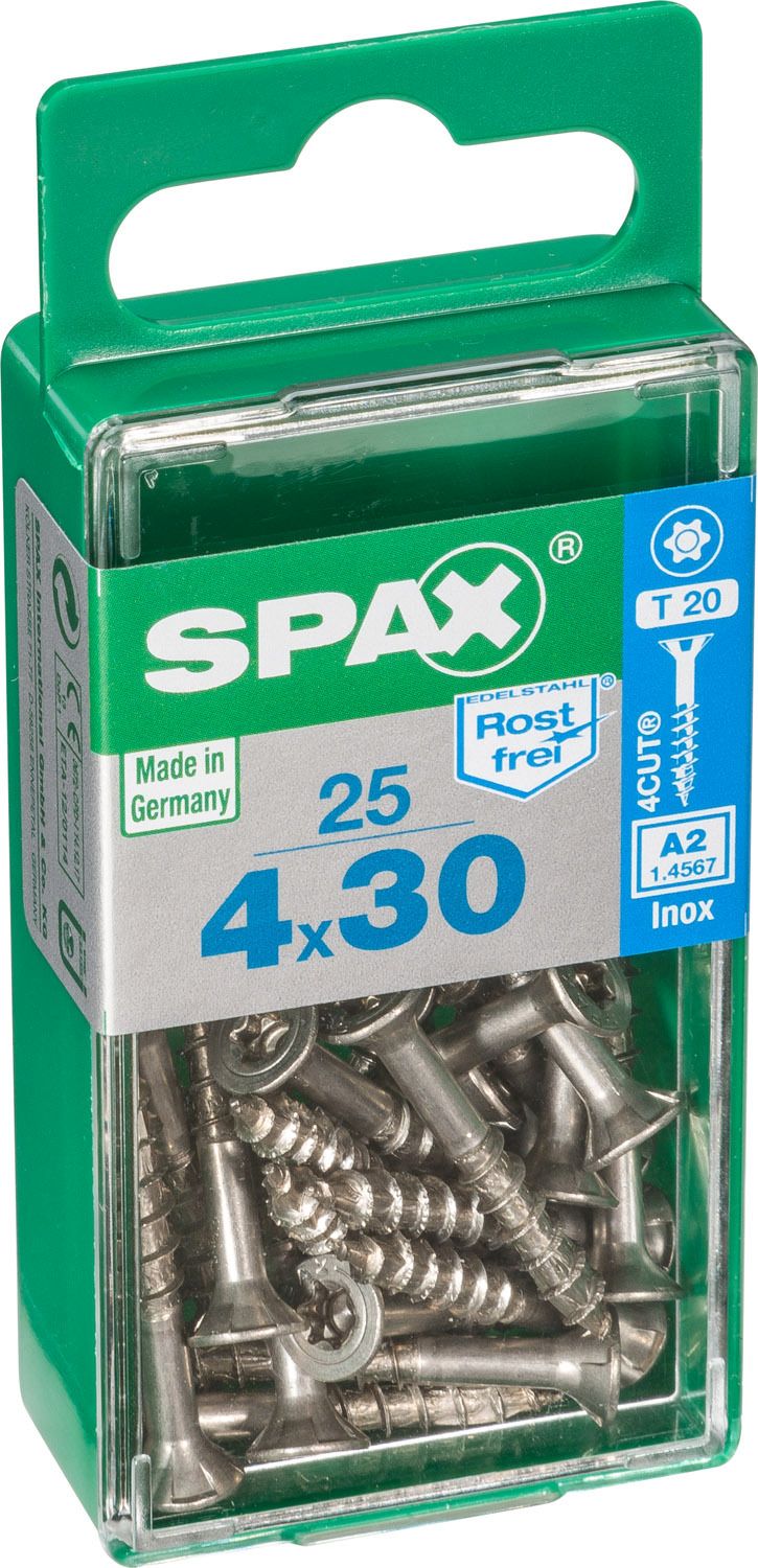 PLANA SPAX T-STAR PLUS T20 A2 INOXIDABLE S 25 UD.