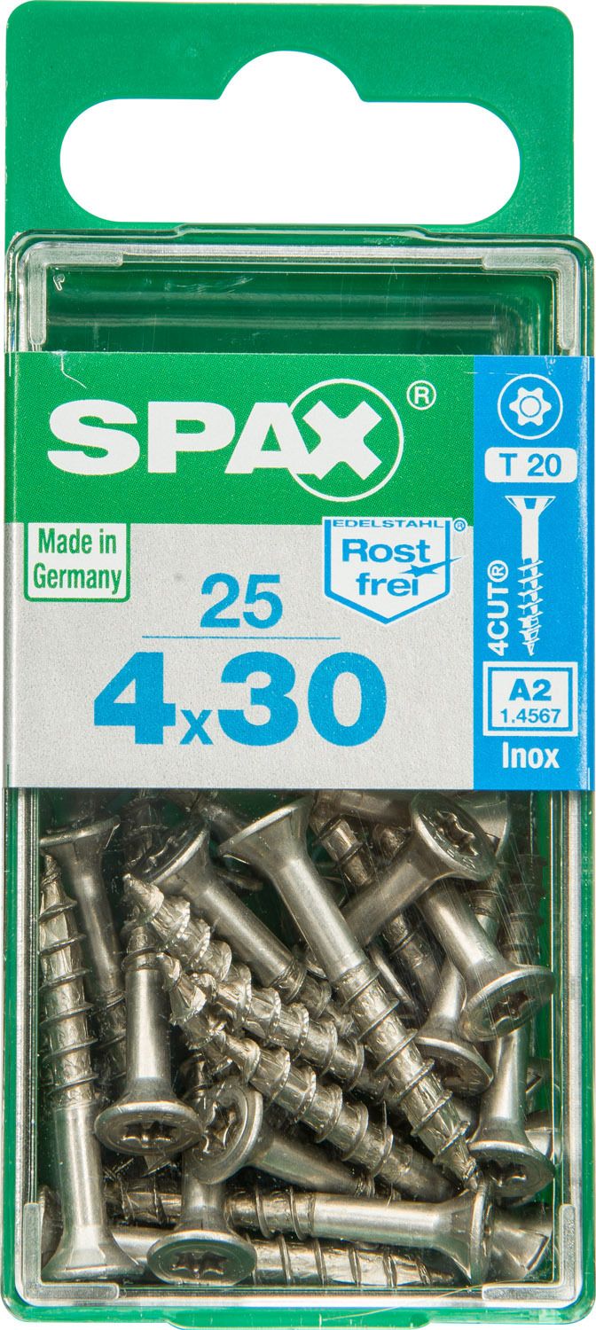 PLANA SPAX T-STAR PLUS T20 A2 INOXIDABLE S 25 UD.
