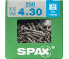 PLANA SPAX T-STAR PLUS T20 A2 INOXIDABLE XL 250 UD.
