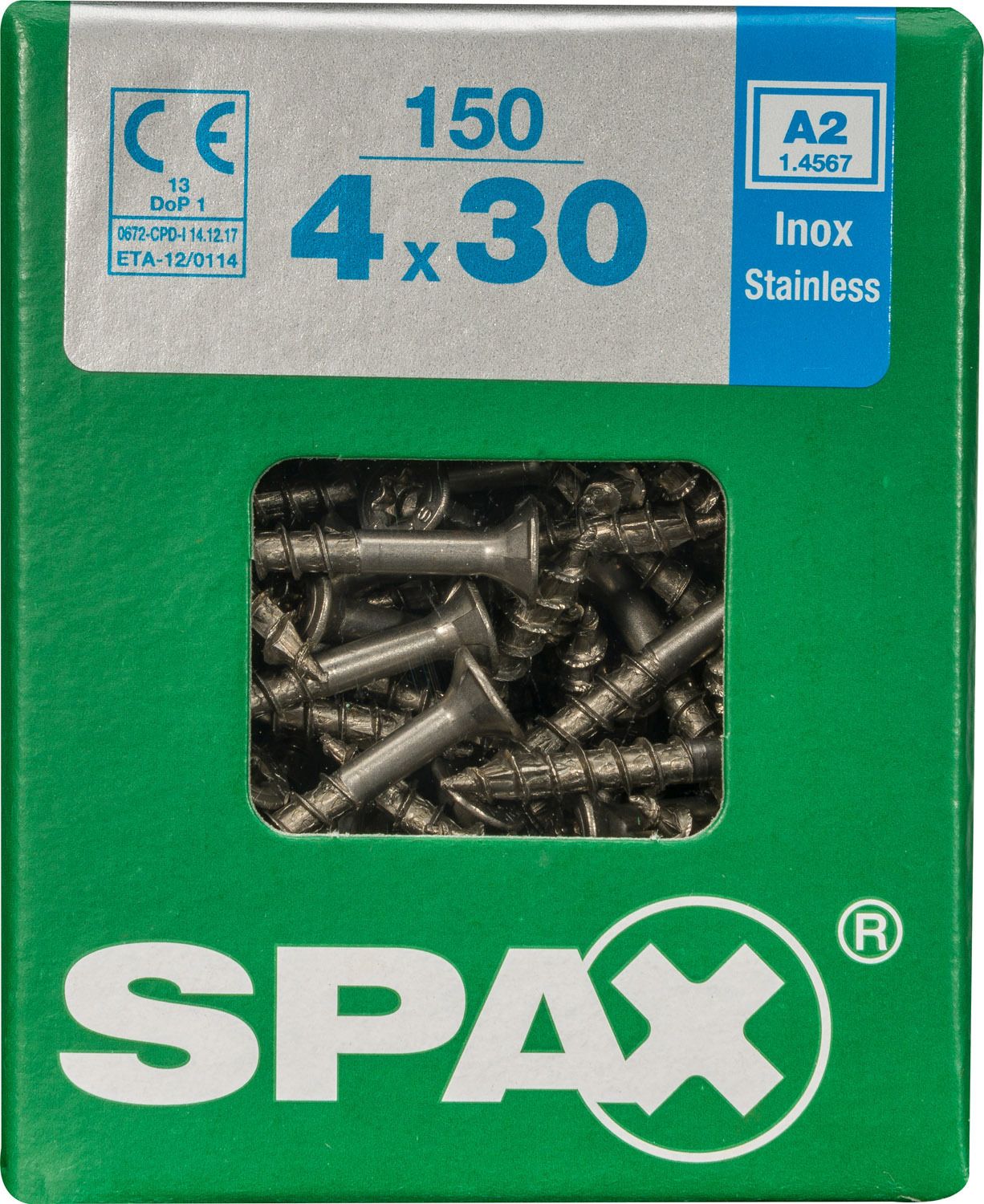 PLANA SPAX T-STAR PLUS T20 A2 INOXIDABLE L 150 UD.