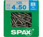 PLANA SPAX T-STAR PLUS T20 A2 INOXIDABLE XL 125 UD.
