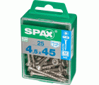 PLANA SPAX T-STAR PLUS T20 A2 INOXIDABLE M 25 UD.