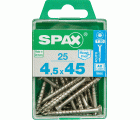 PLANA SPAX T-STAR PLUS T20 A2 INOXIDABLE M 25 UD.