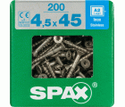 PLANA SPAX T-STAR PLUS T20 A2 INOXIDABLE XL 200 UD.