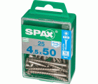 PLANA SPAX T-STAR PLUS T20 A2 INOXIDABLE M 25 UD.