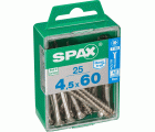 PLANA SPAX T-STAR PLUS T20 A2 INOXIDABLE M 25 UD.